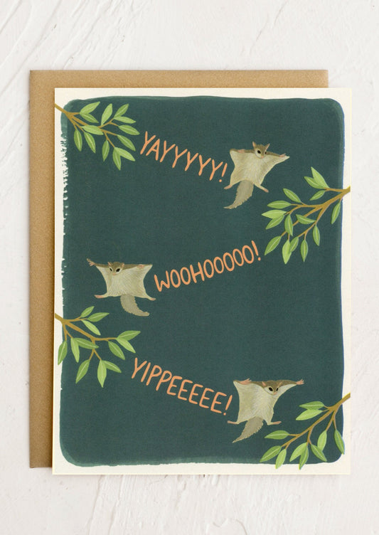Flying Squirrels Congratulations Card