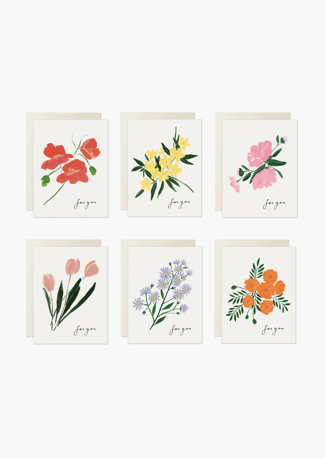 For You Florals Assorted Card Set