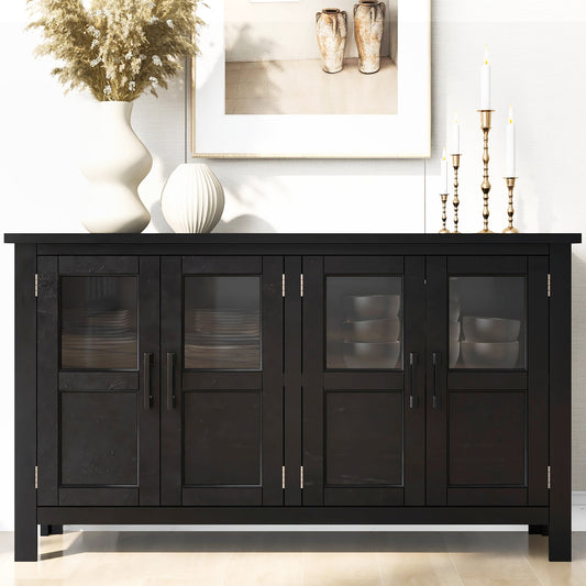 Four-door Storage Cabinet with Adjustable Shelf