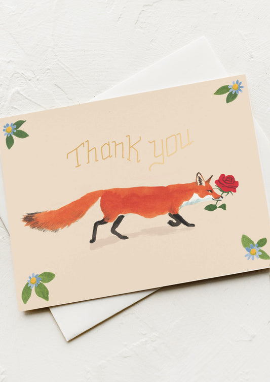 Fox Thank You Card