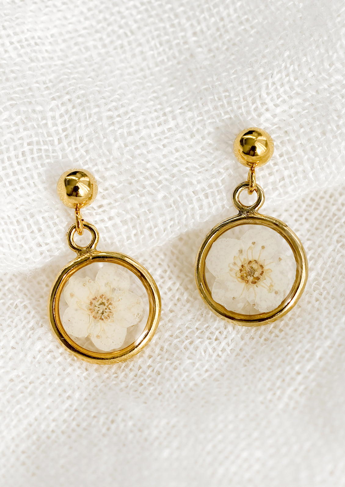 Framed Floral Earrings