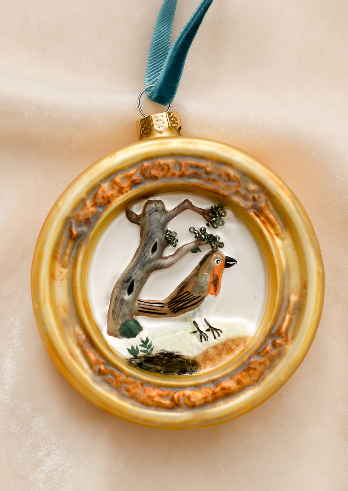 Framed Robin Ornament