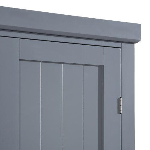 Freestanding Tall Kitchen Pantry, 72.4" with 4 Doors and Adjustable Shelves