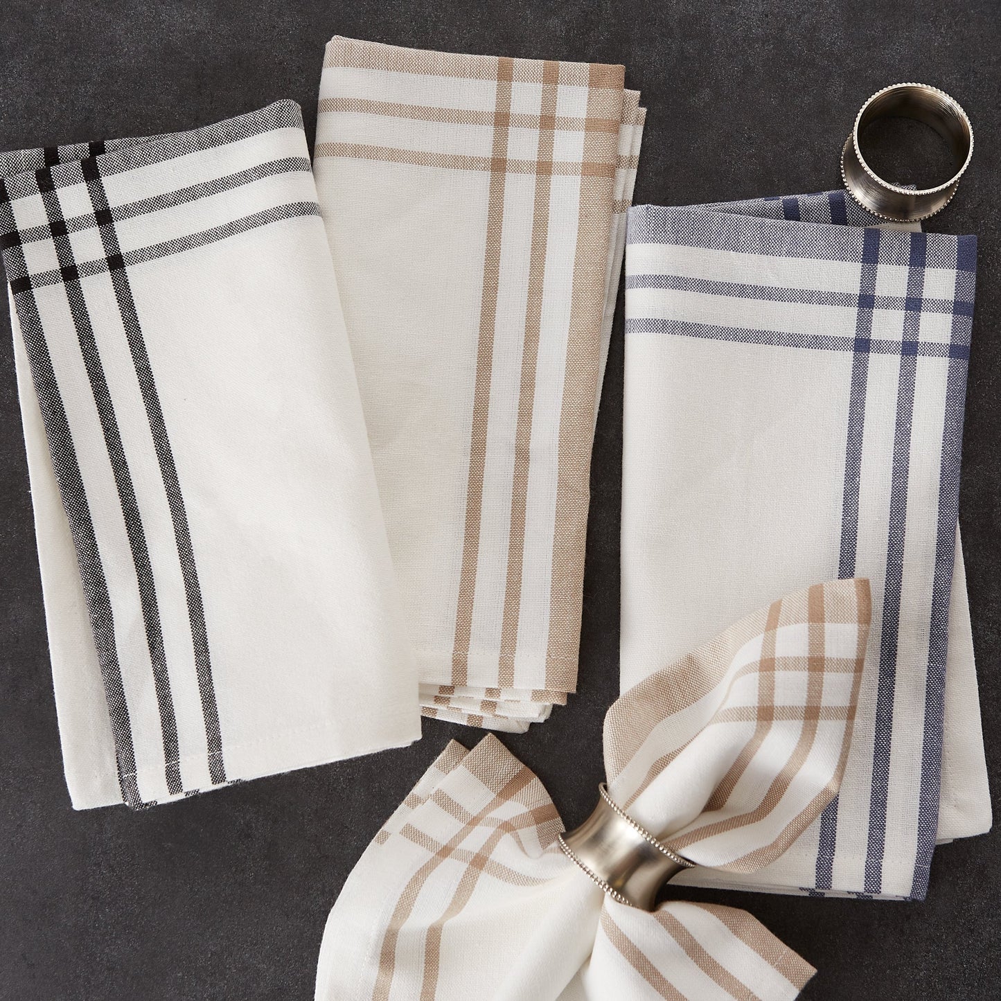 French Blue Home Sweet Farmhouse Napkins, Set Of 6