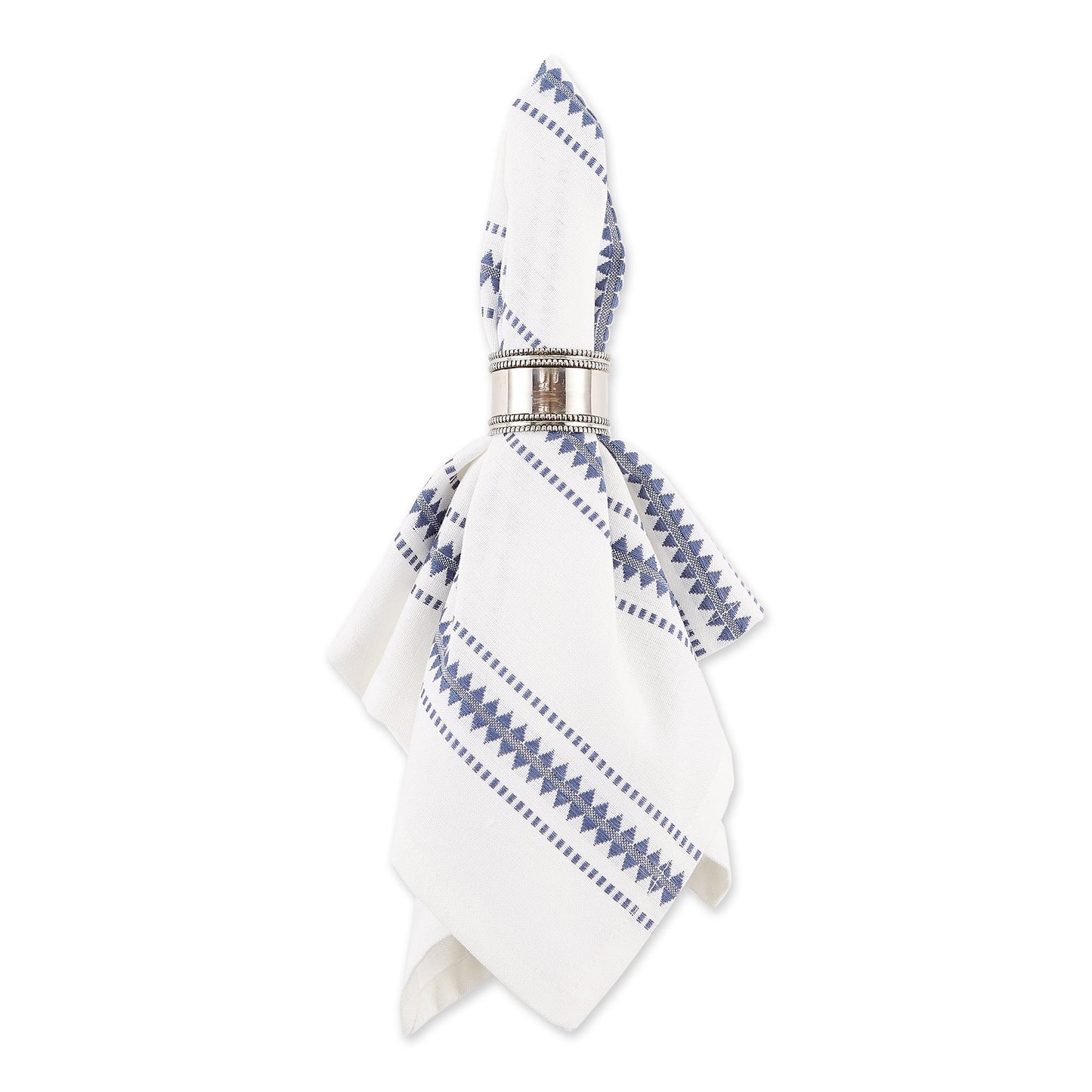 French Blue Zig Dobby Stripe Napkins, Set Of 6
