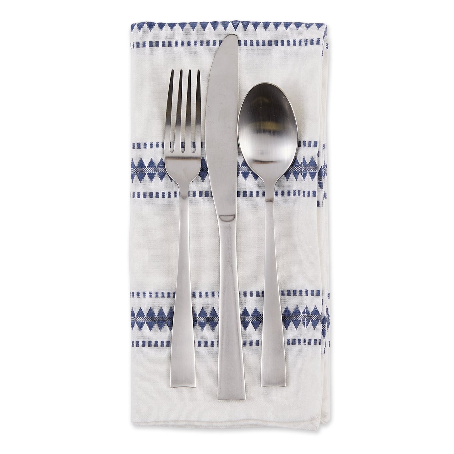 French Blue Zig Dobby Stripe Napkins, Set Of 6