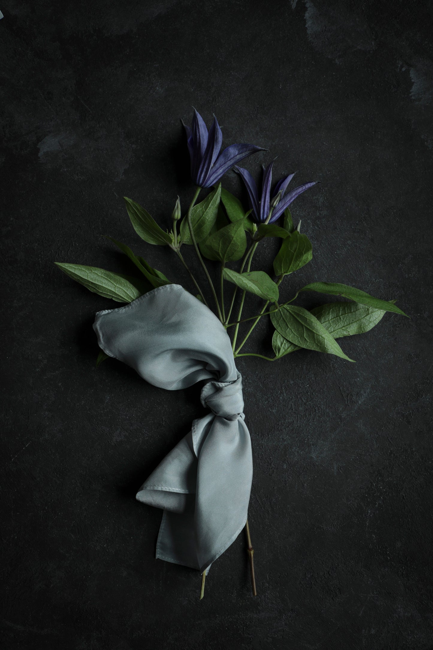 Original Eco-Dyed Silk Handkerchief 12 x 12" {French Blue}