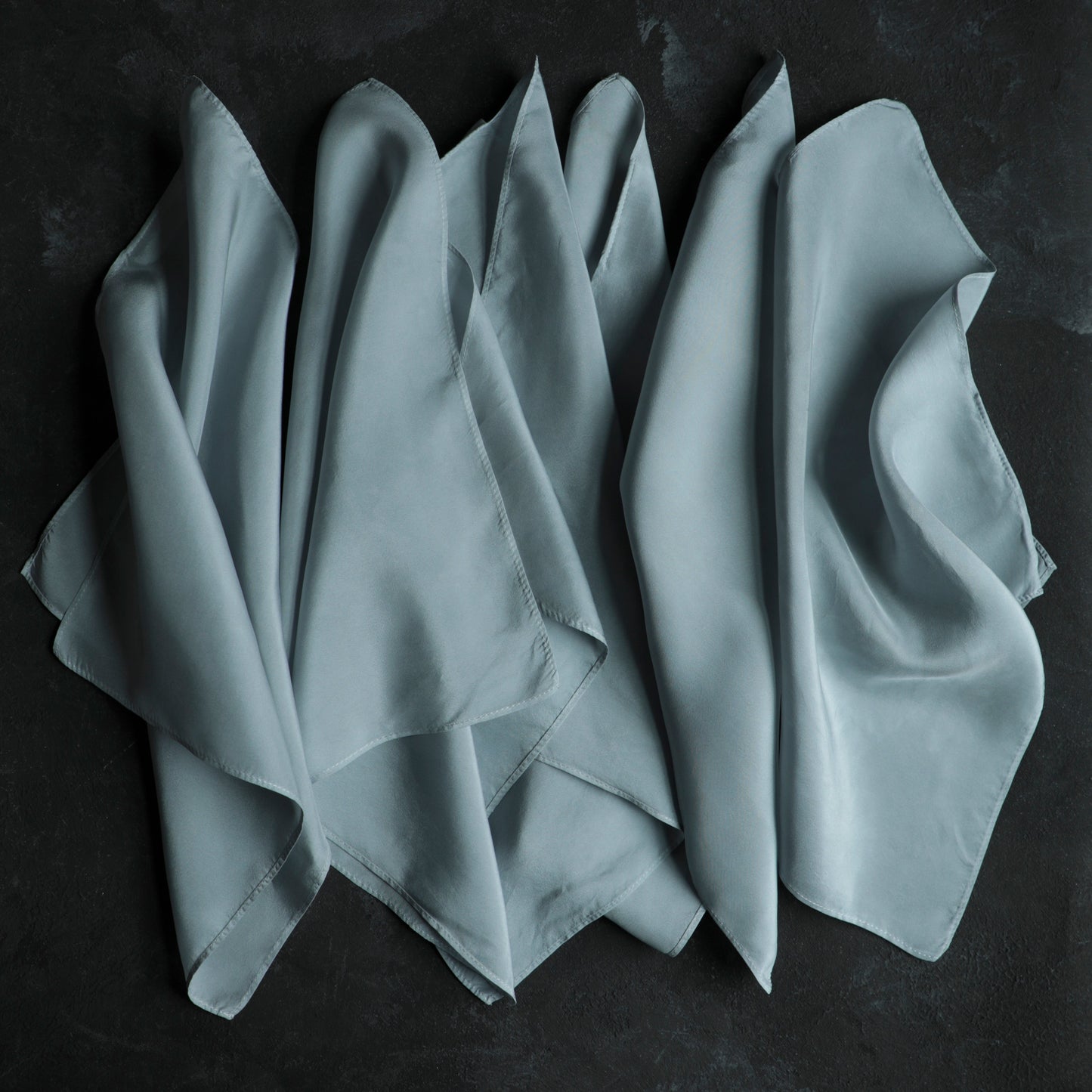 Original Eco-Dyed Silk Handkerchief 12 x 12" {French Blue}