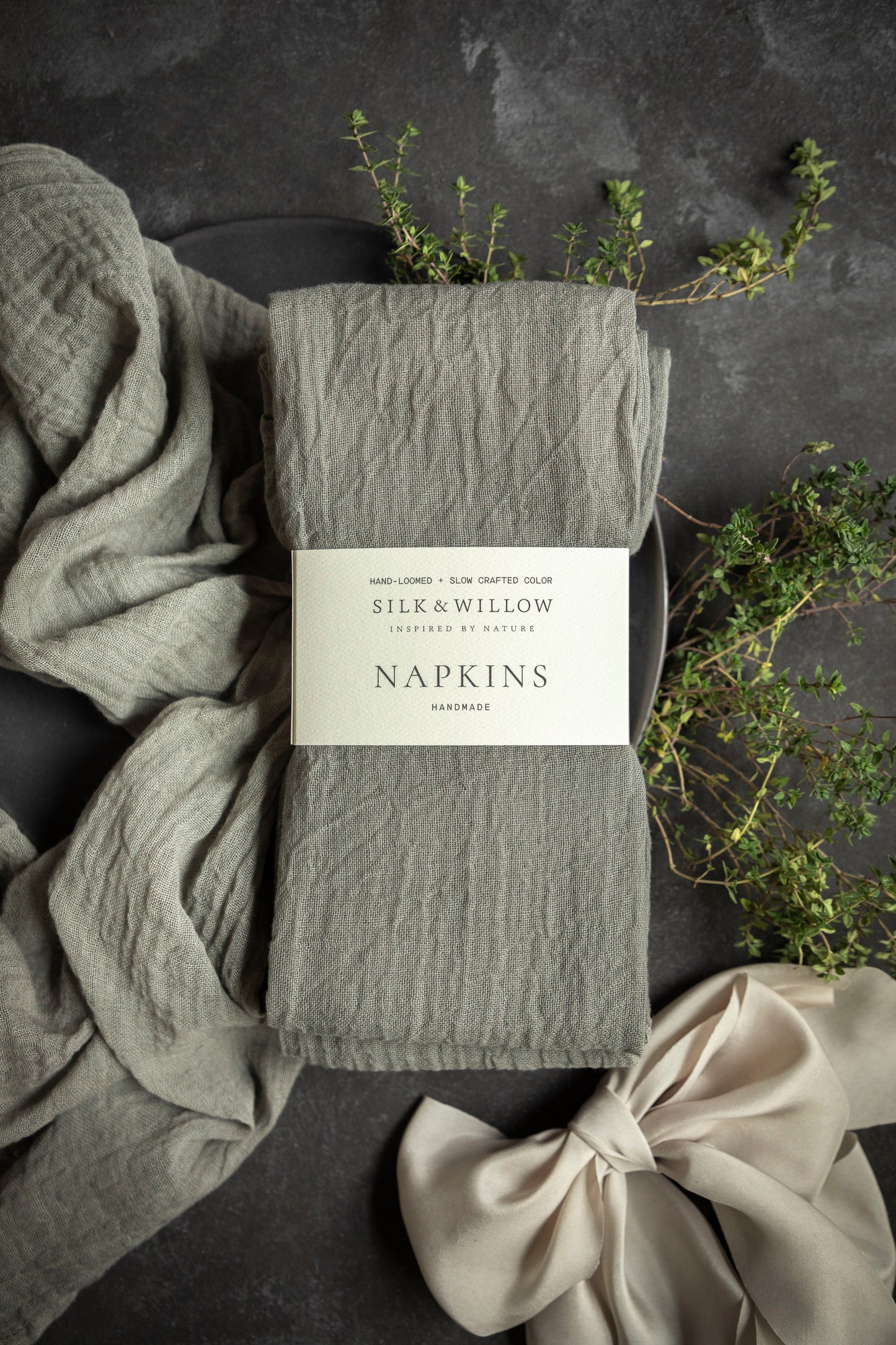 French Gray / Plant Dyed Napkin Sets