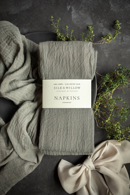 French Gray / Plant Dyed Napkin Sets