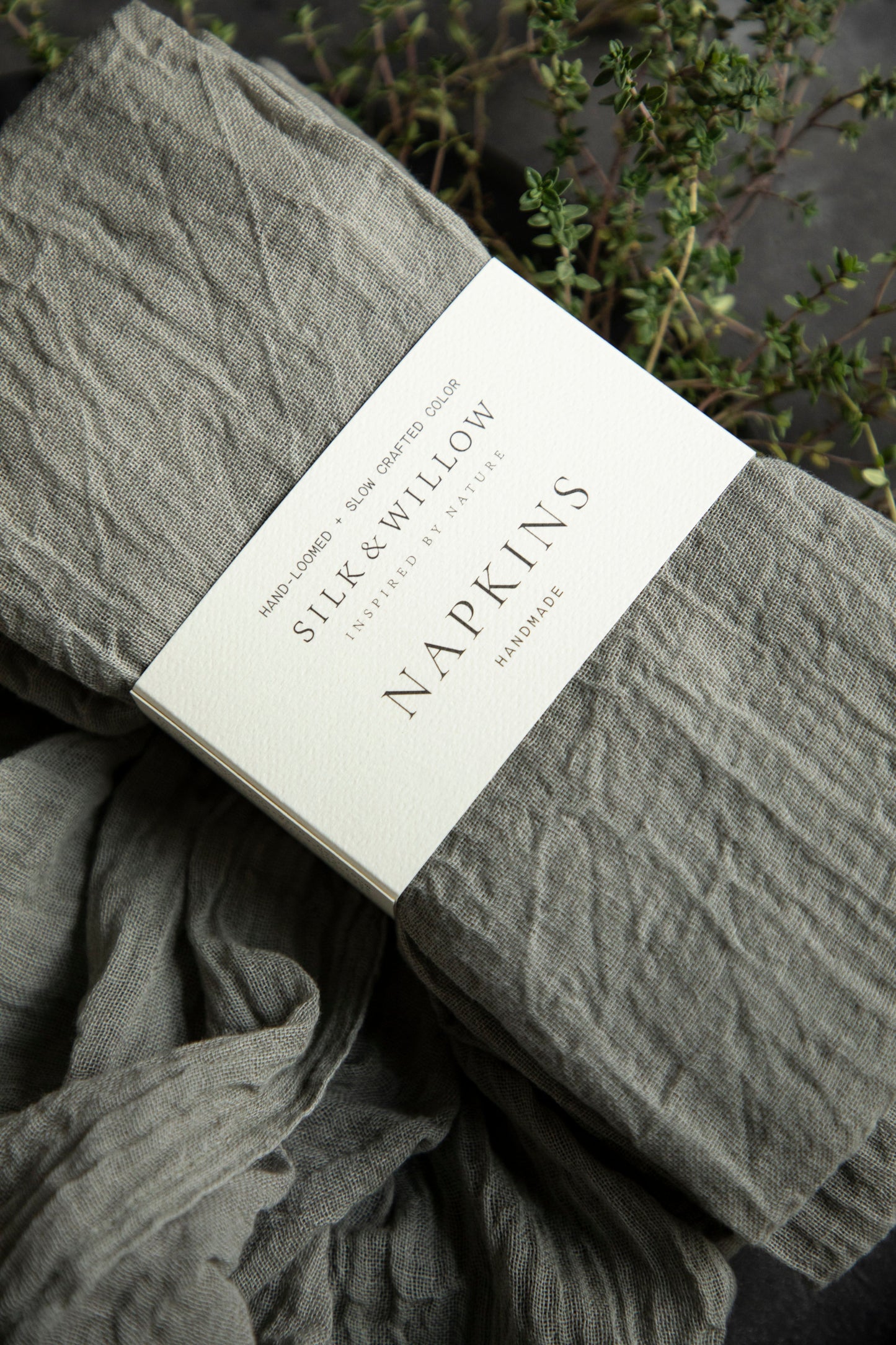 French Gray / Plant Dyed Napkin Sets