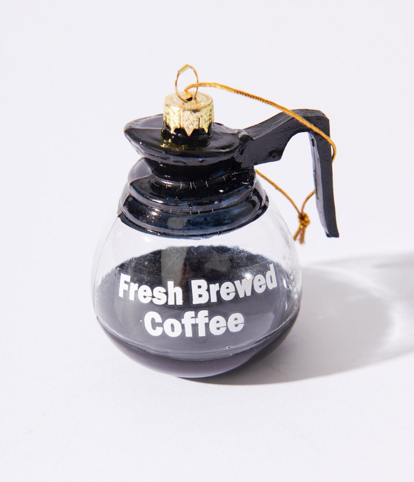 Fresh Brewed Coffee Pot Glass Ornament