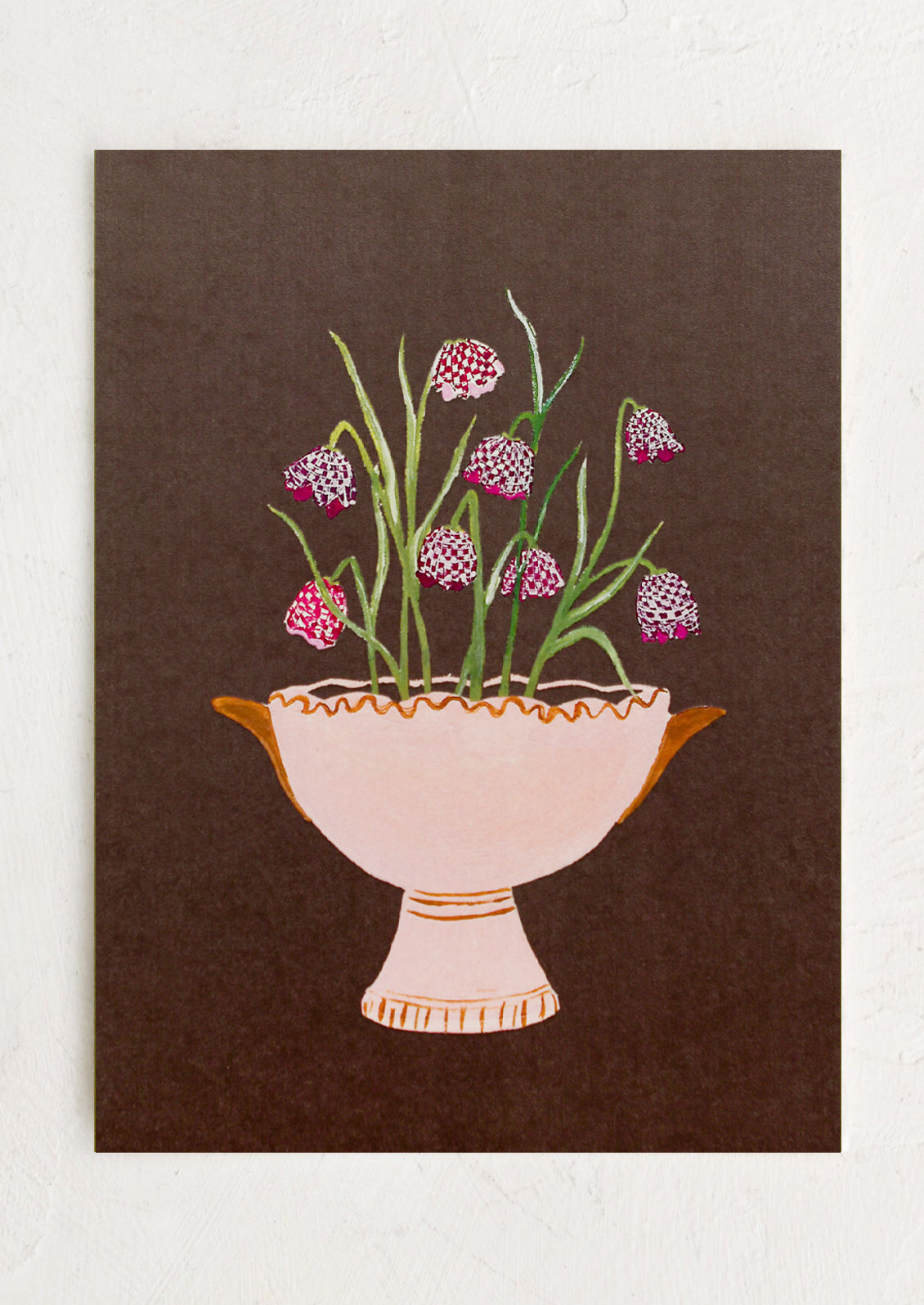 Fritillaria in Pink Bowl Print