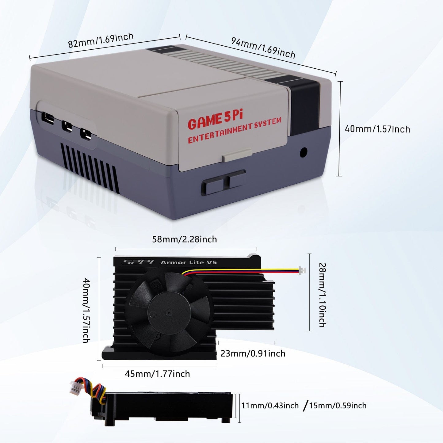 Game 5Pi Retro Gaming Case for Raspberry Pi 5