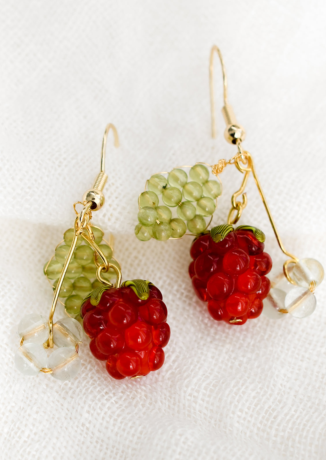 Garden Raspberry Earrings