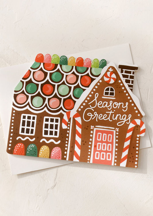 Gingerbread House Diecut Card