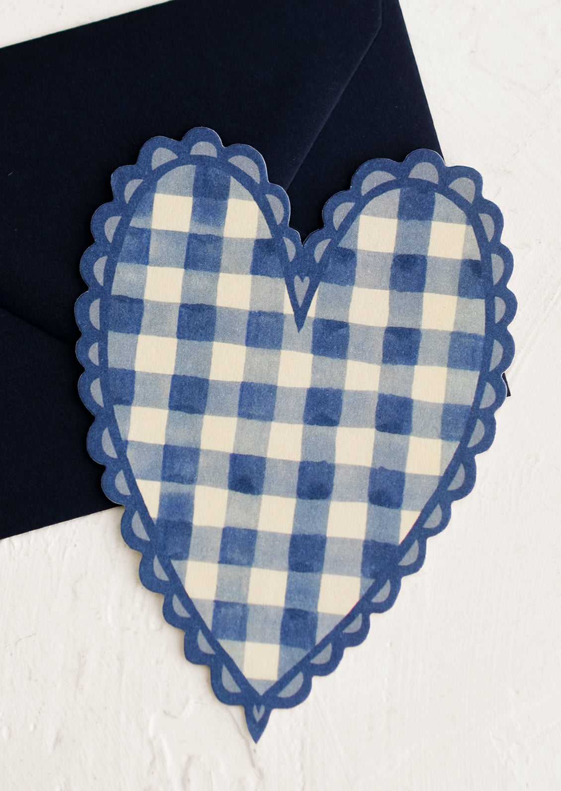 Gingham Heart Card