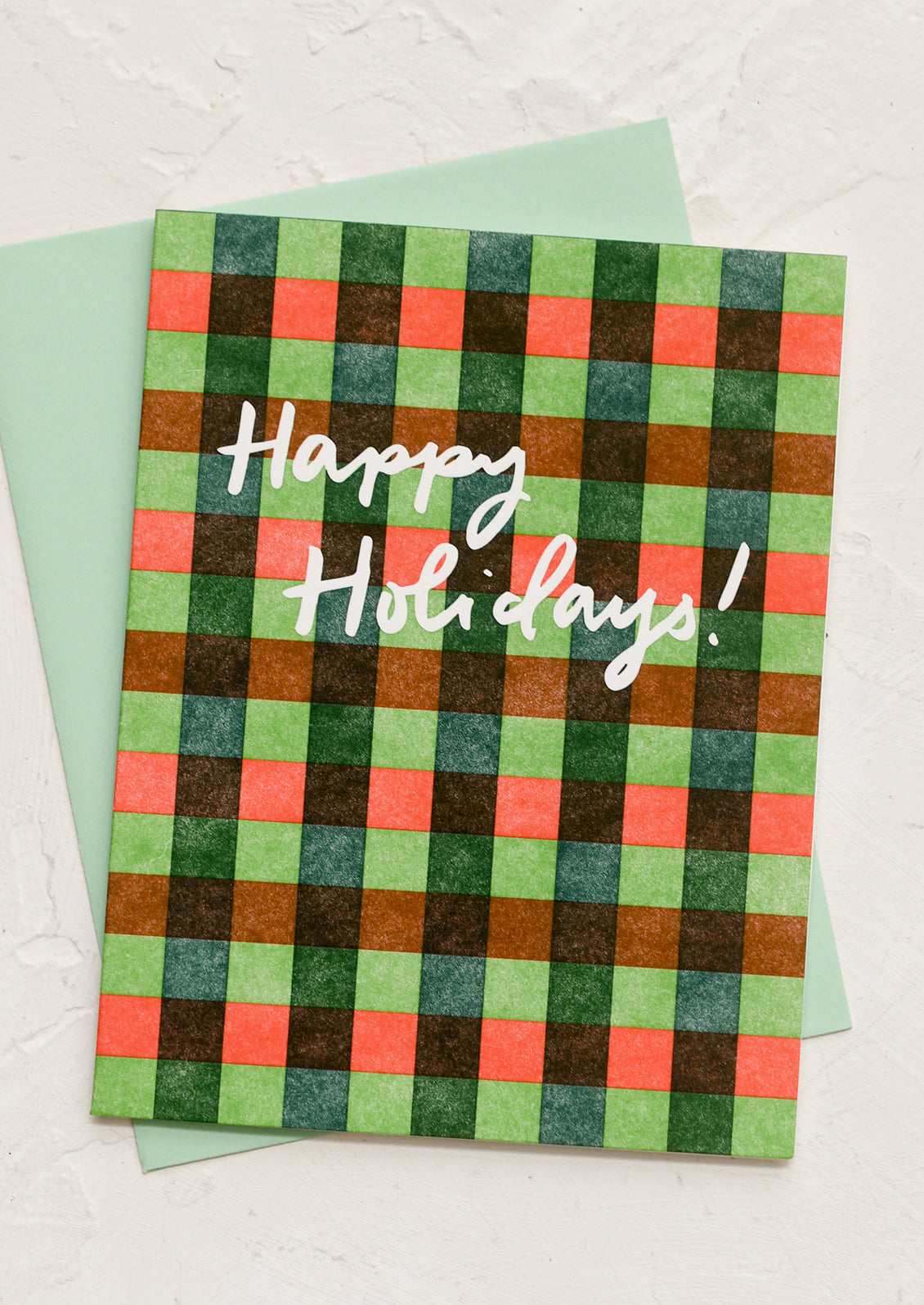 Gingham Happy Holidays Card Set