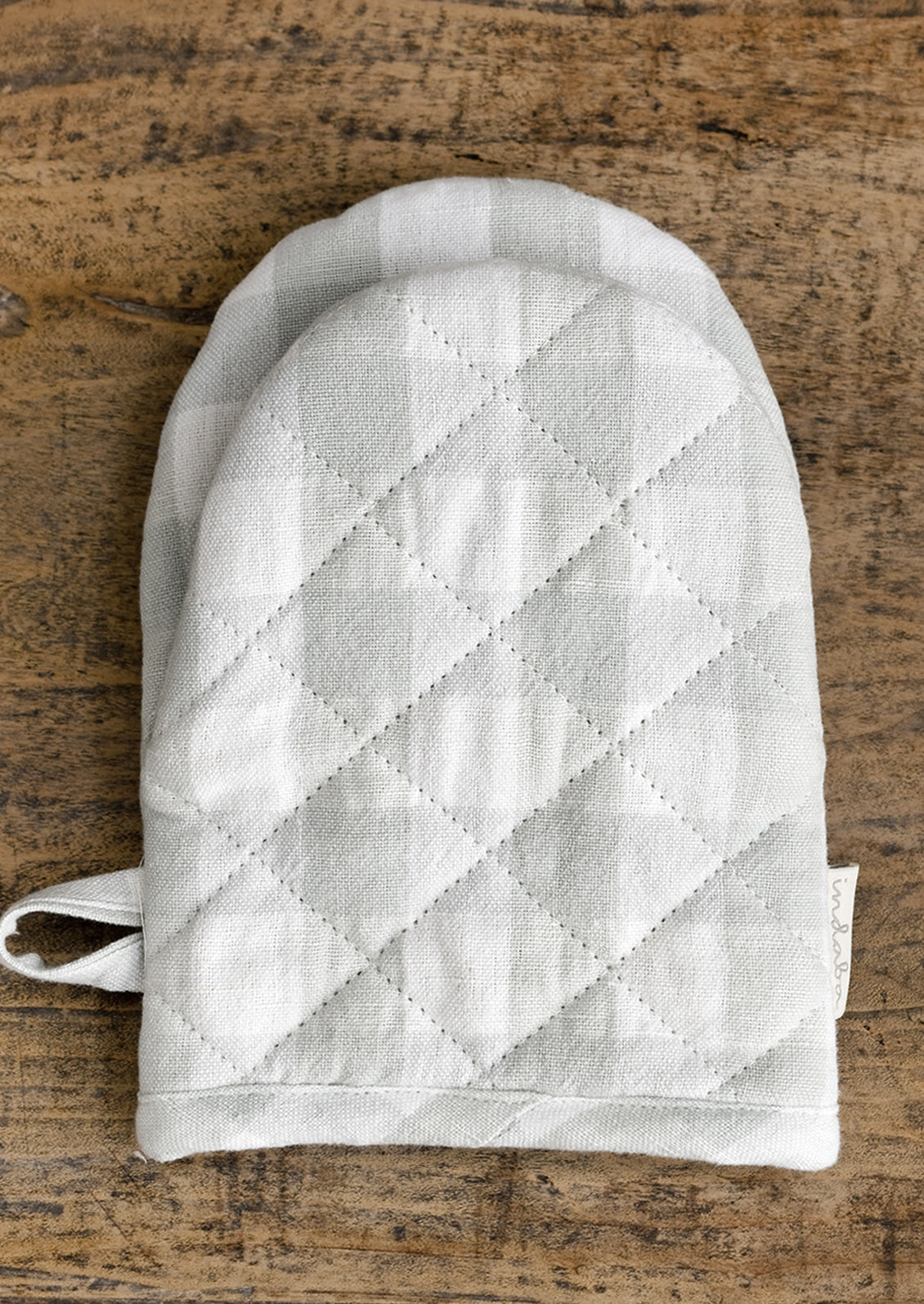 Gingham Oven Mitt