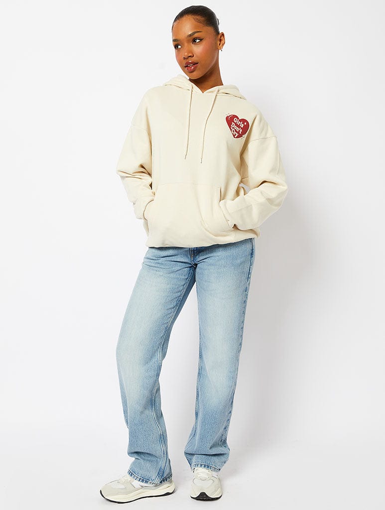 Girls Don't Cry Hoodie in Cream
