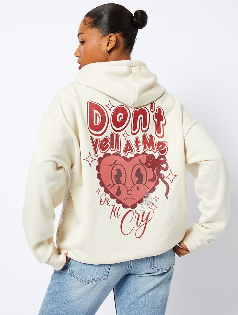Girls Don't Cry Hoodie in Cream