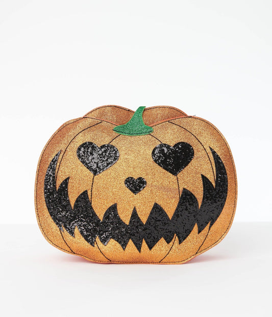 Glitter Jack O Lantern Backpack