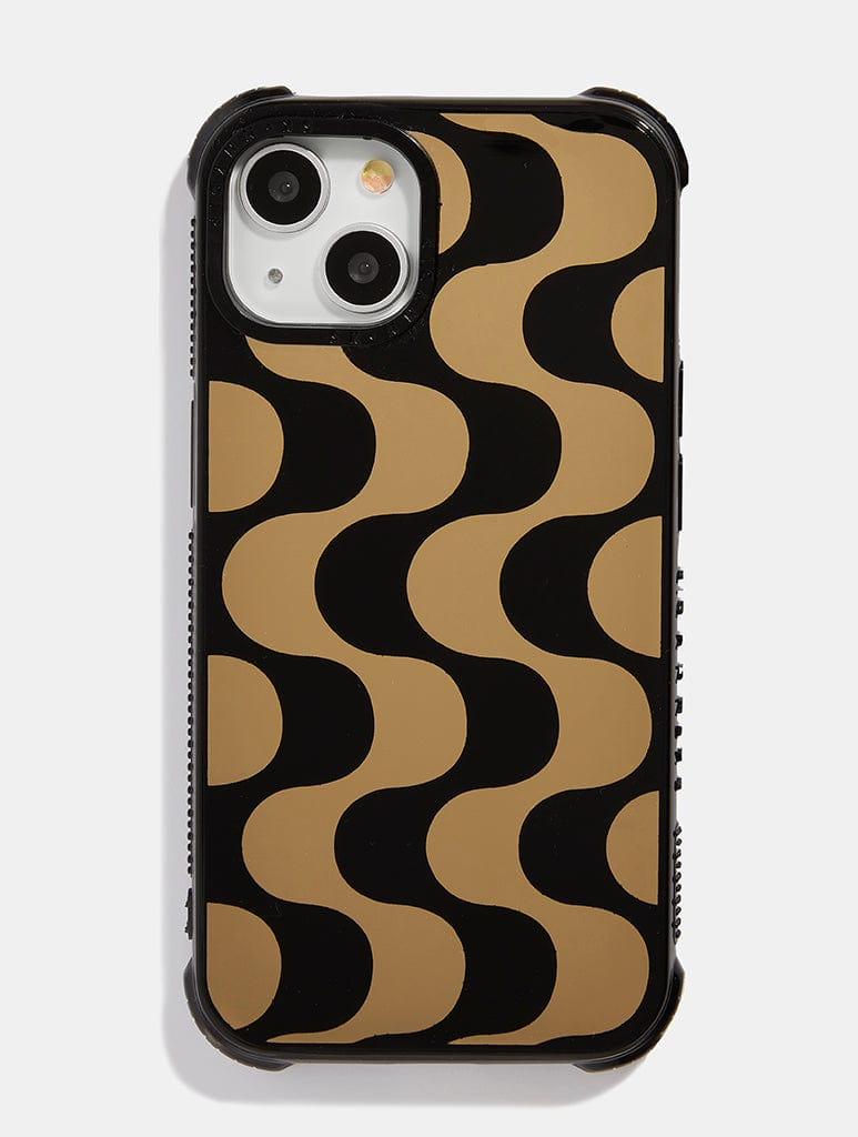 Gold Waves Shock iPhone Case