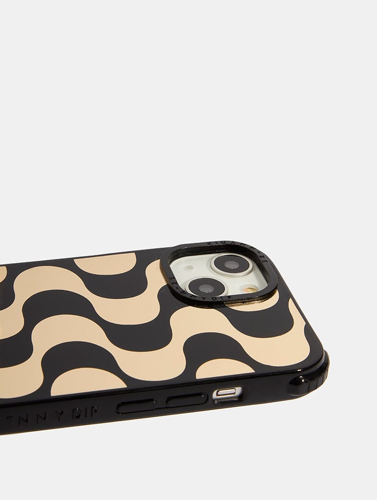 Gold Waves Shock iPhone Case