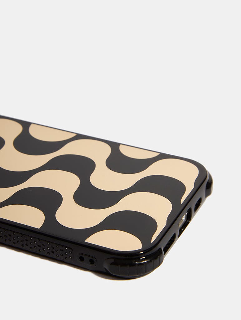 Gold Waves Shock iPhone Case