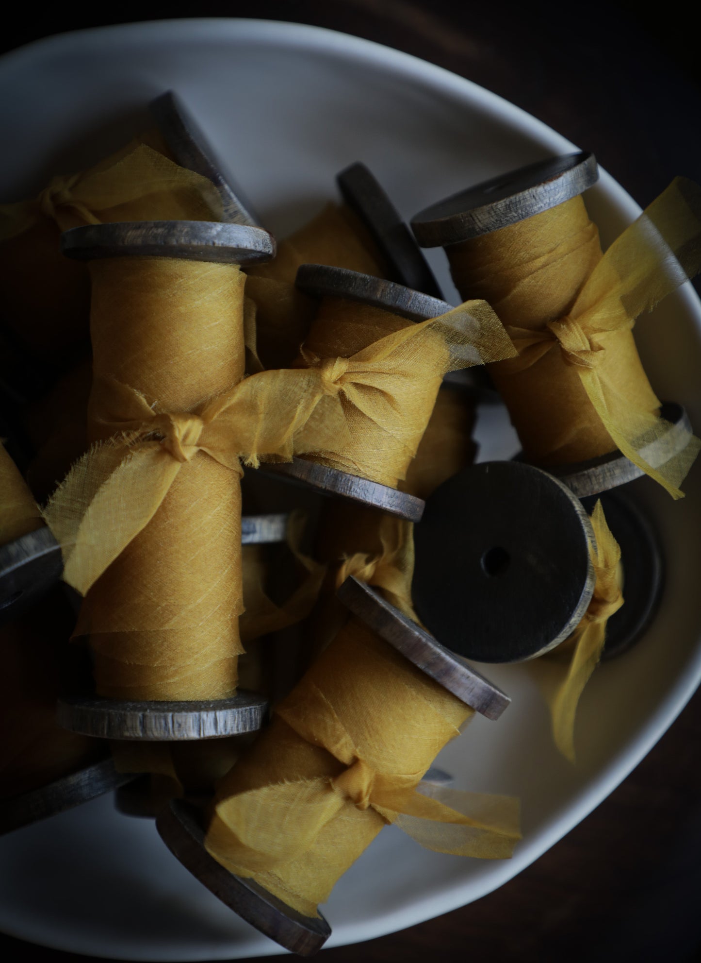 Ochre {Gossamer} Silk Ribbon