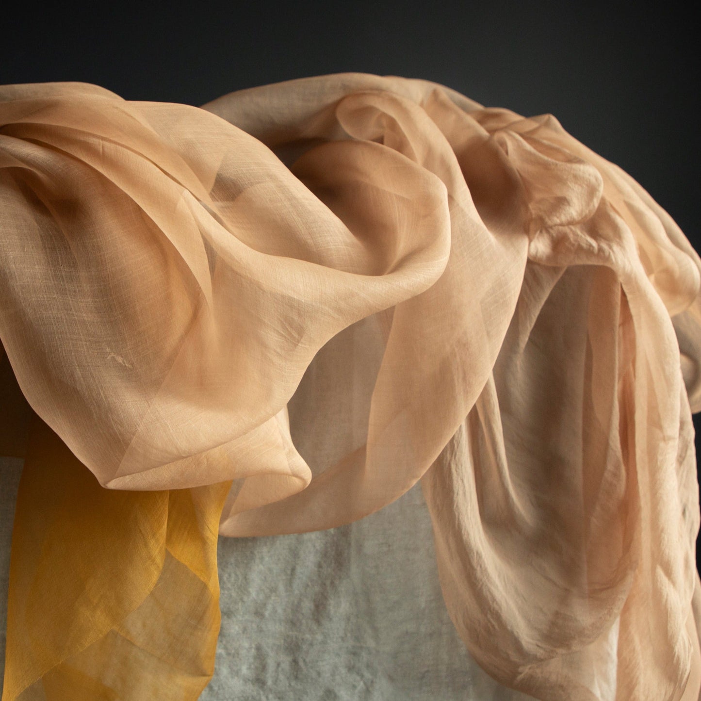 Blushing Peach {Gossamer Organic Silk Fabric}