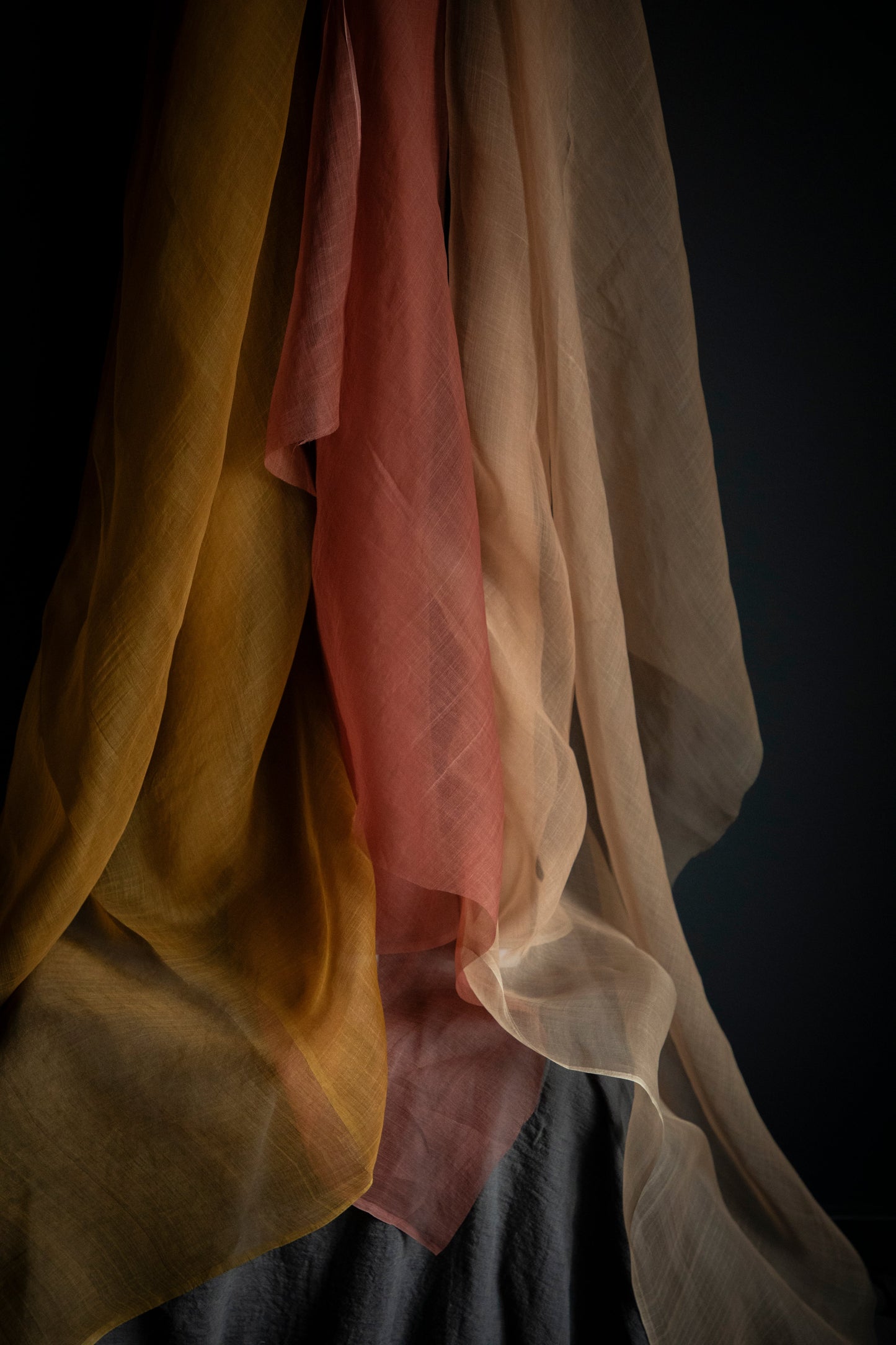 Blushing Peach {Gossamer Organic Silk Fabric}