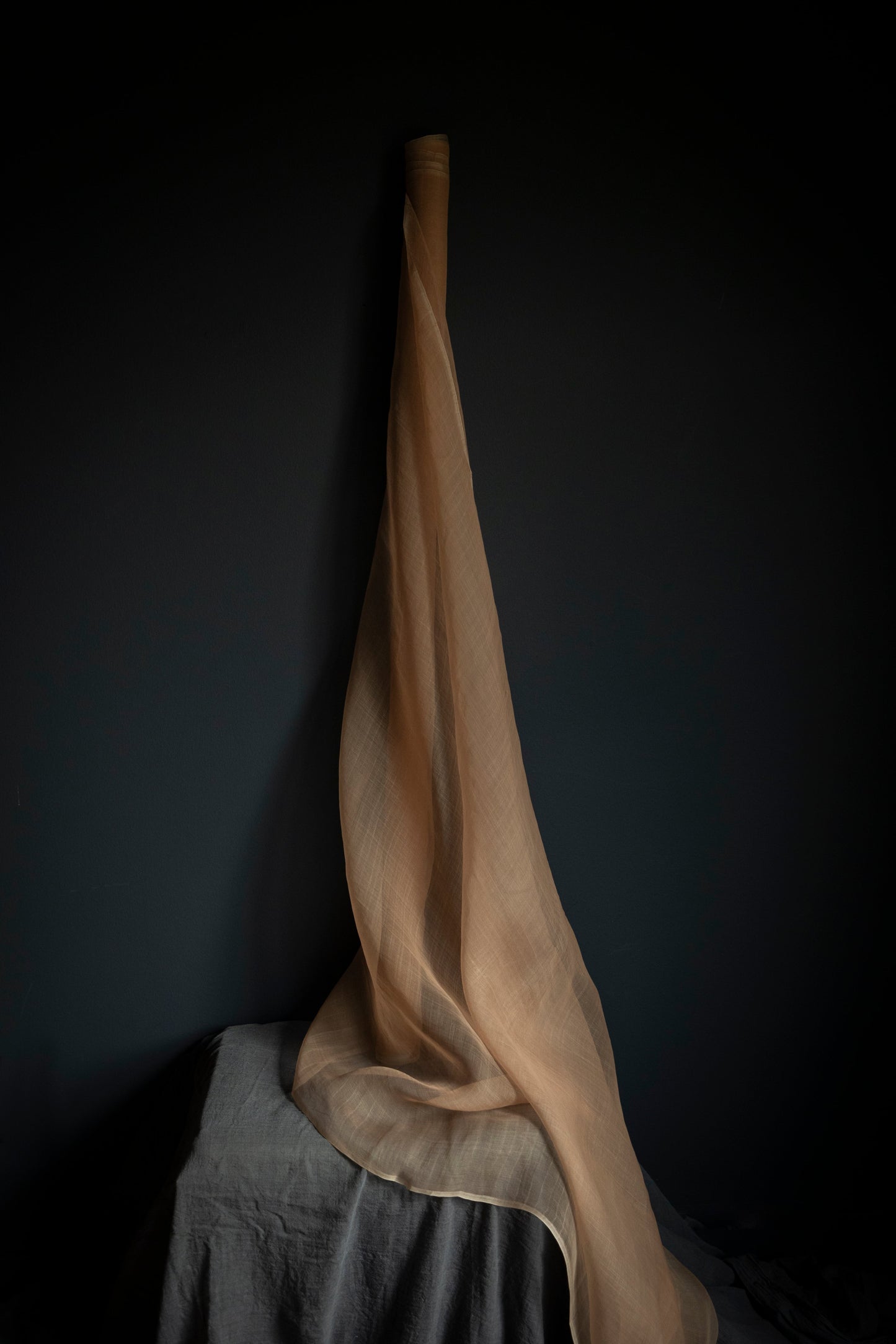 Blushing Peach {Gossamer Organic Silk Fabric}