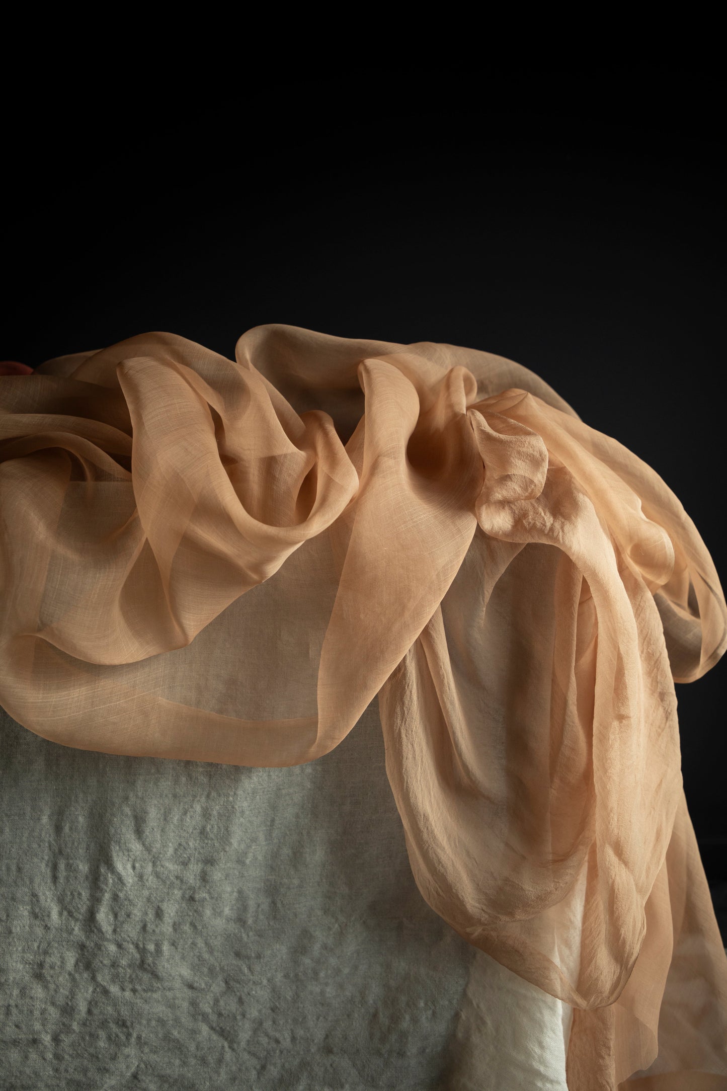 Blushing Peach {Gossamer Organic Silk Fabric}