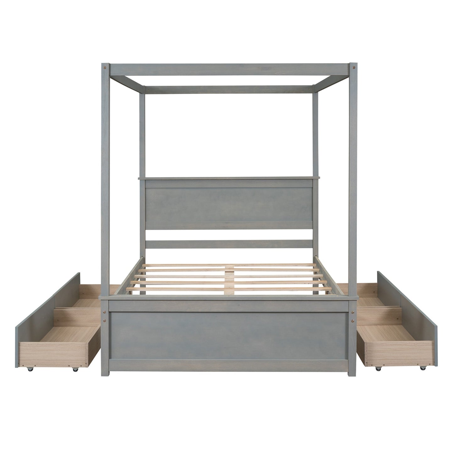 Grant Canopy Bed with Four Drawers