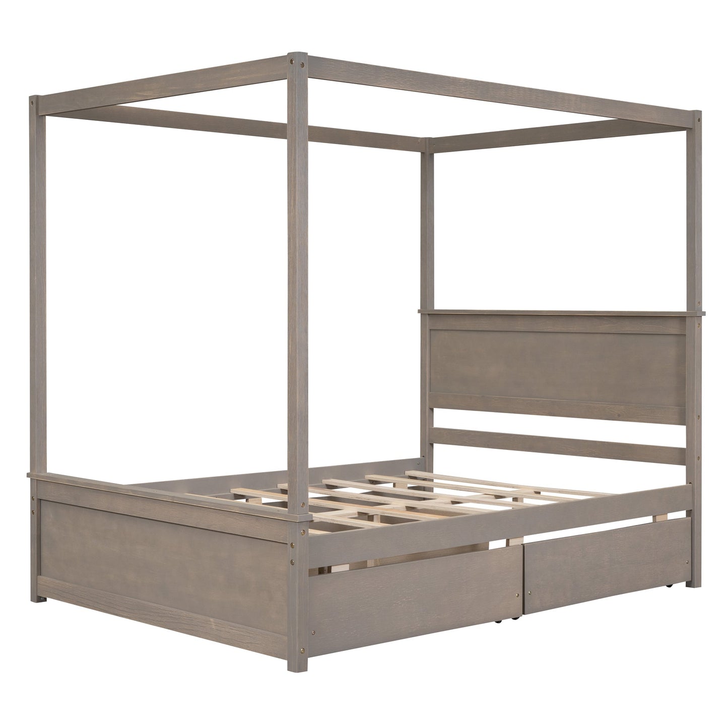 Grant Canopy Bed with Four Drawers