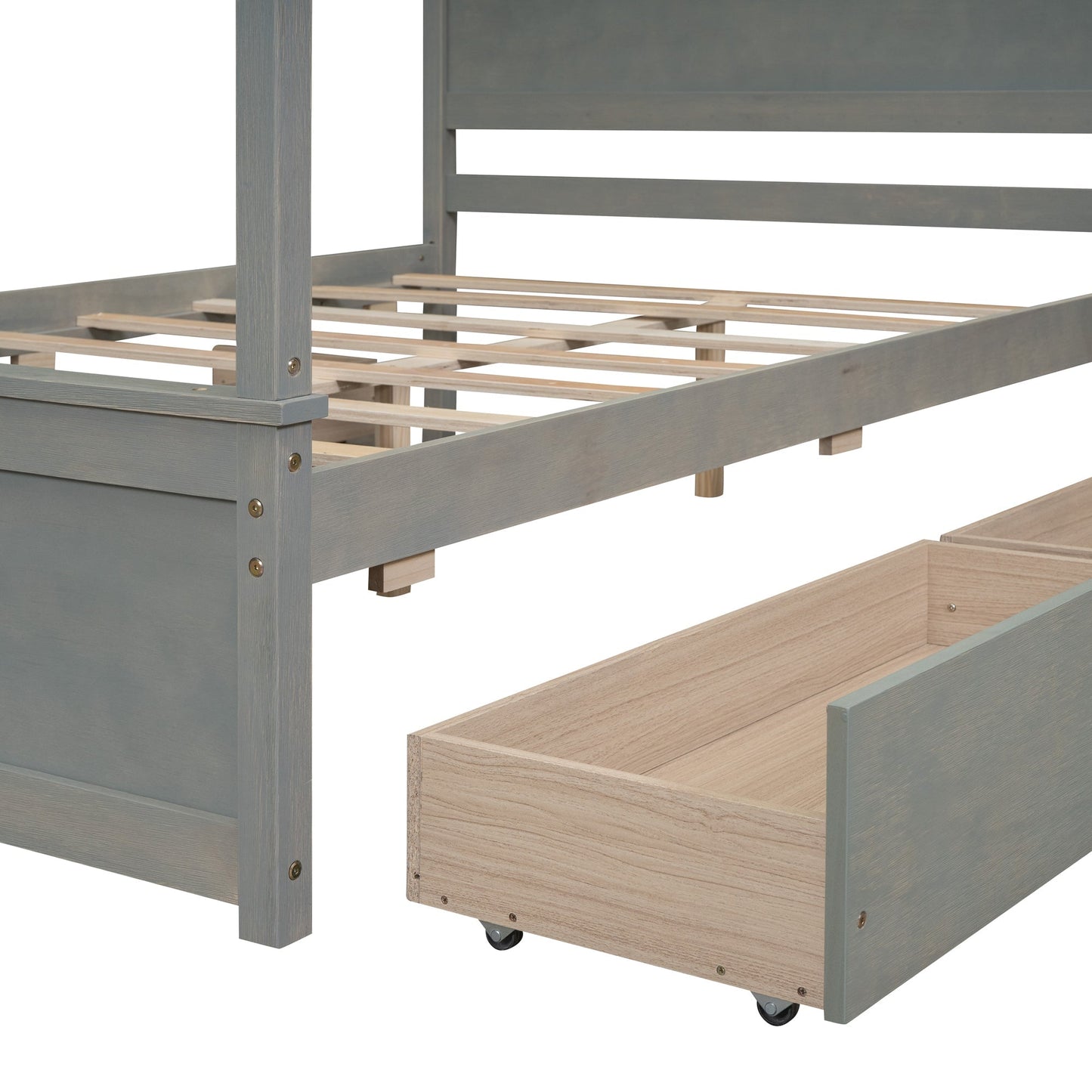 Grant Canopy Bed with Four Drawers