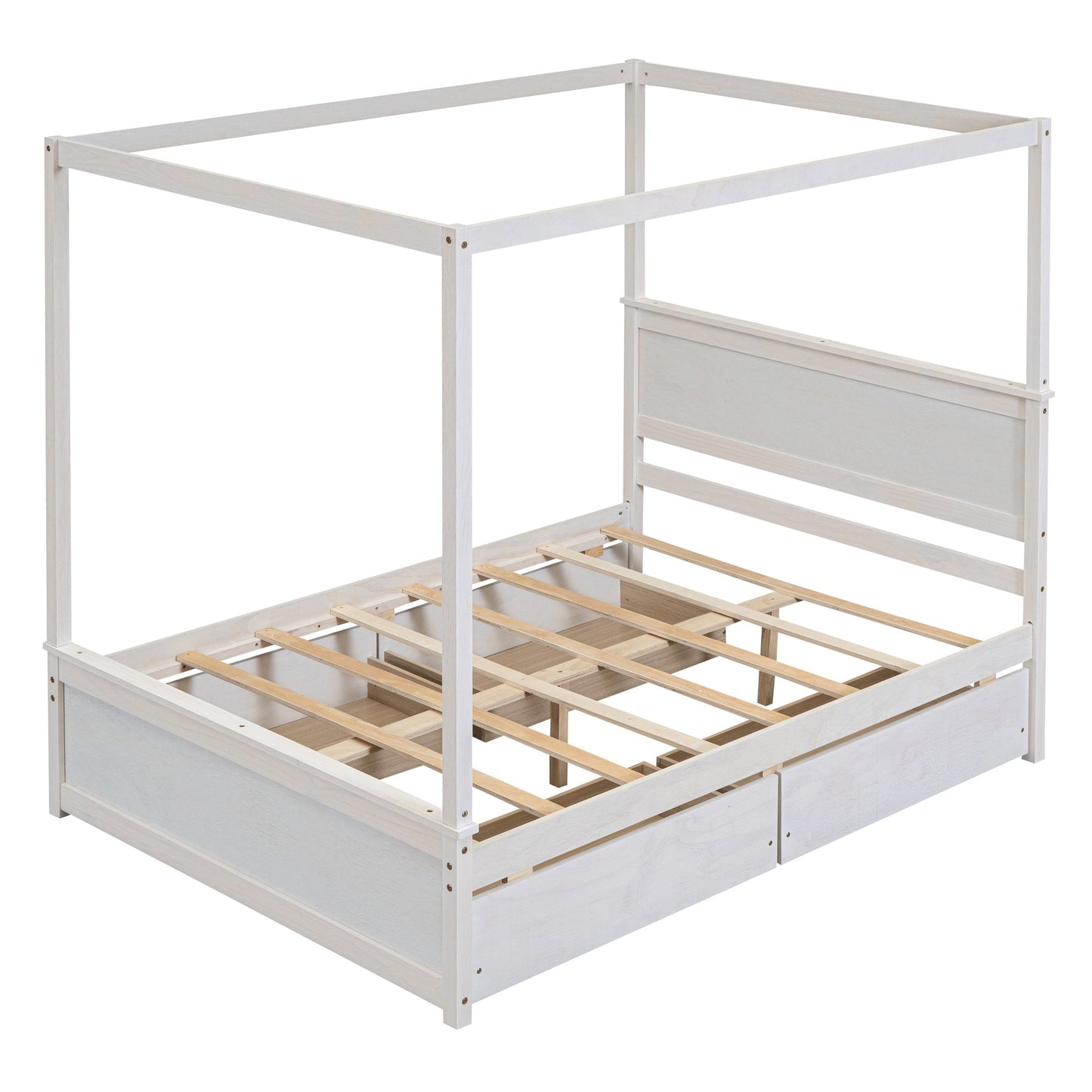Grant Canopy Bed with Four Drawers