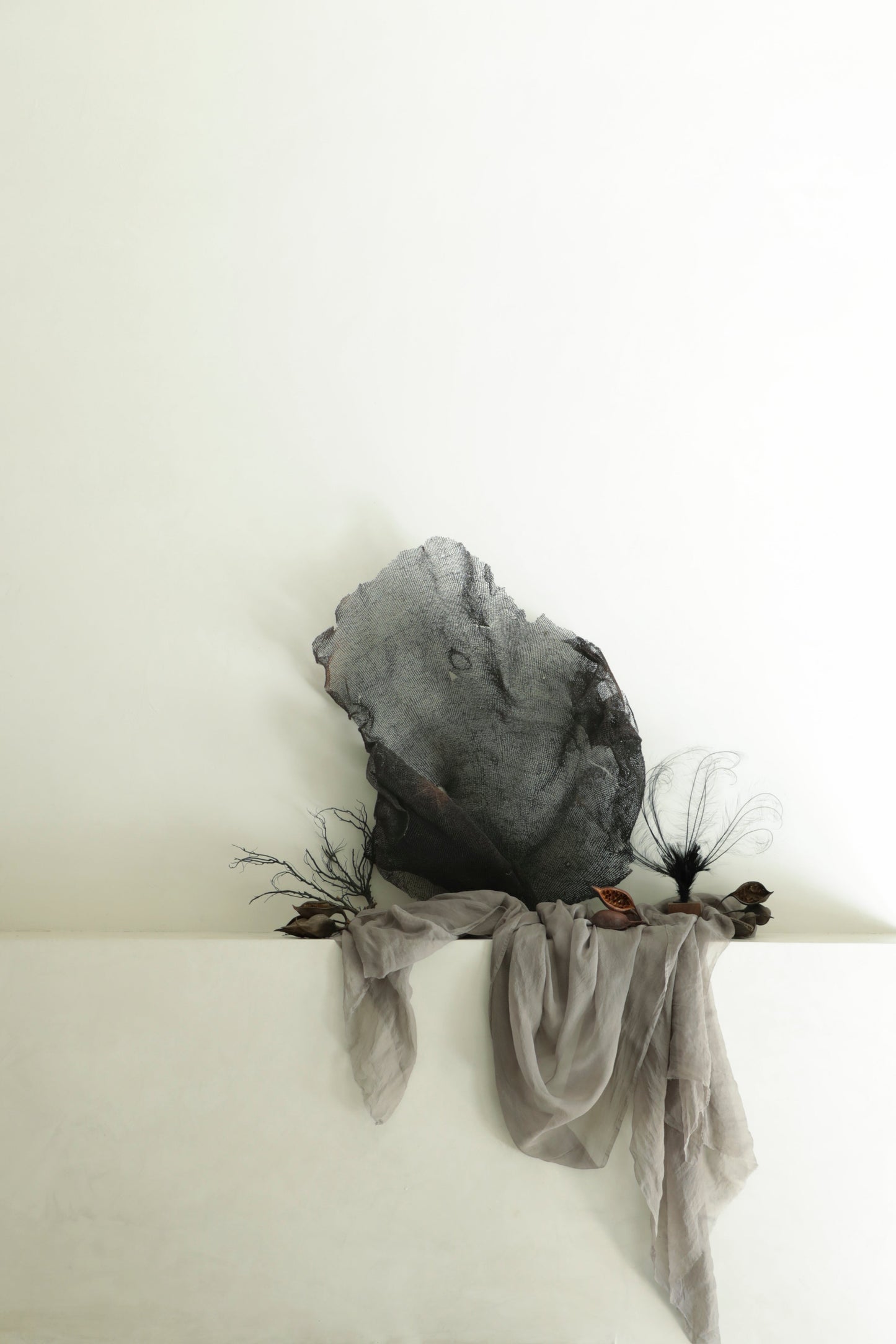Charcoal Gray {Sheer Silk Runner}