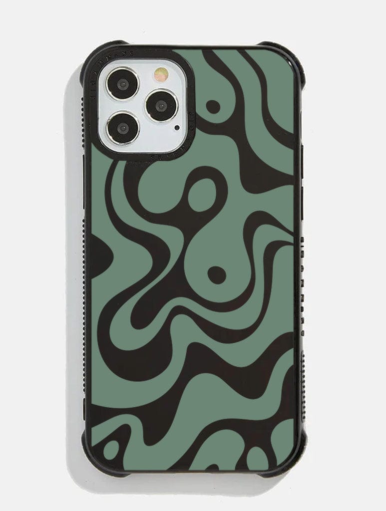 Green Abstract Shock iPhone Case