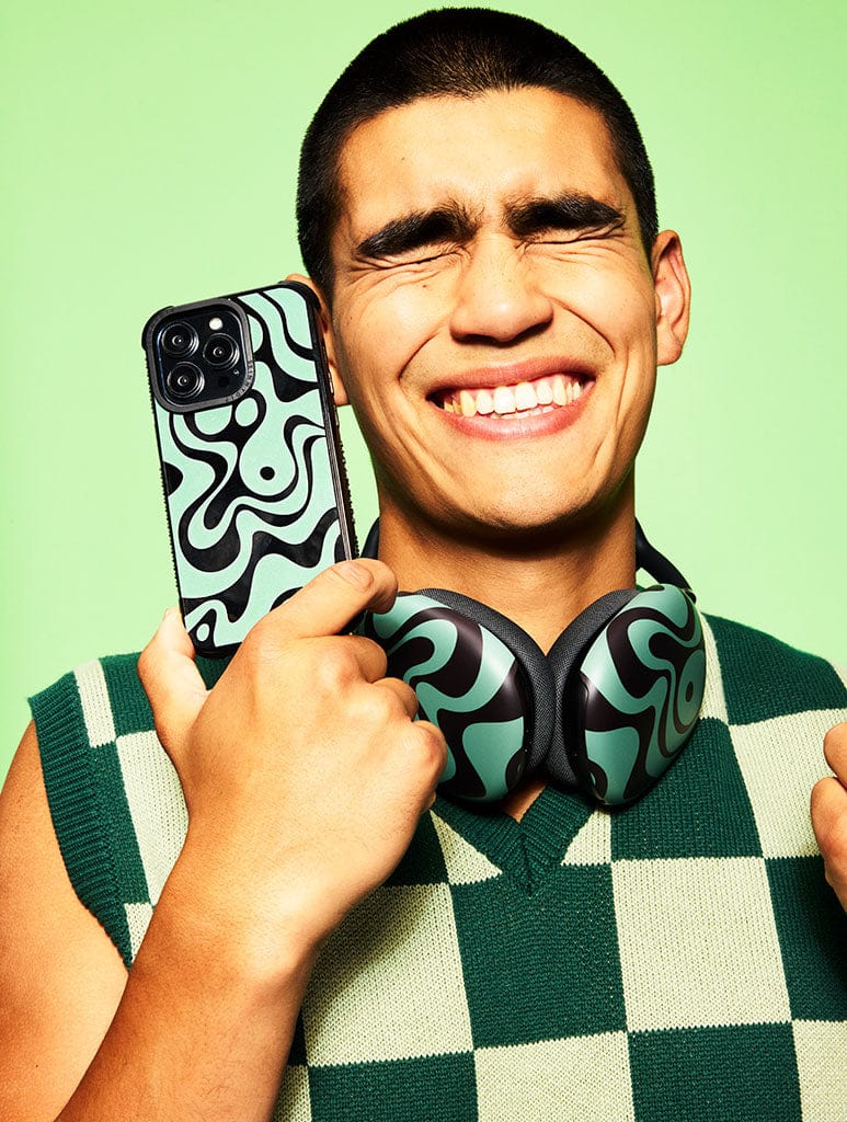 Green Abstract Shock iPhone Case