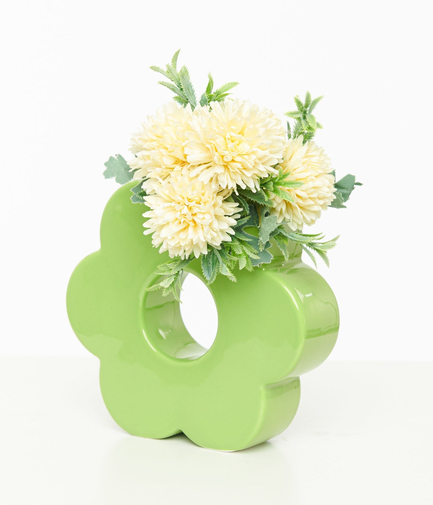 Green Daisy Vase