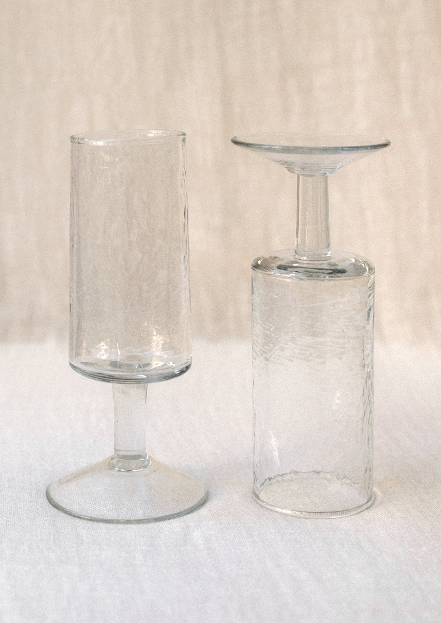 Stemmed Hammered Glassware