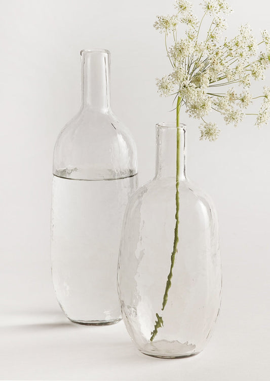 Hammered Glass Bottle