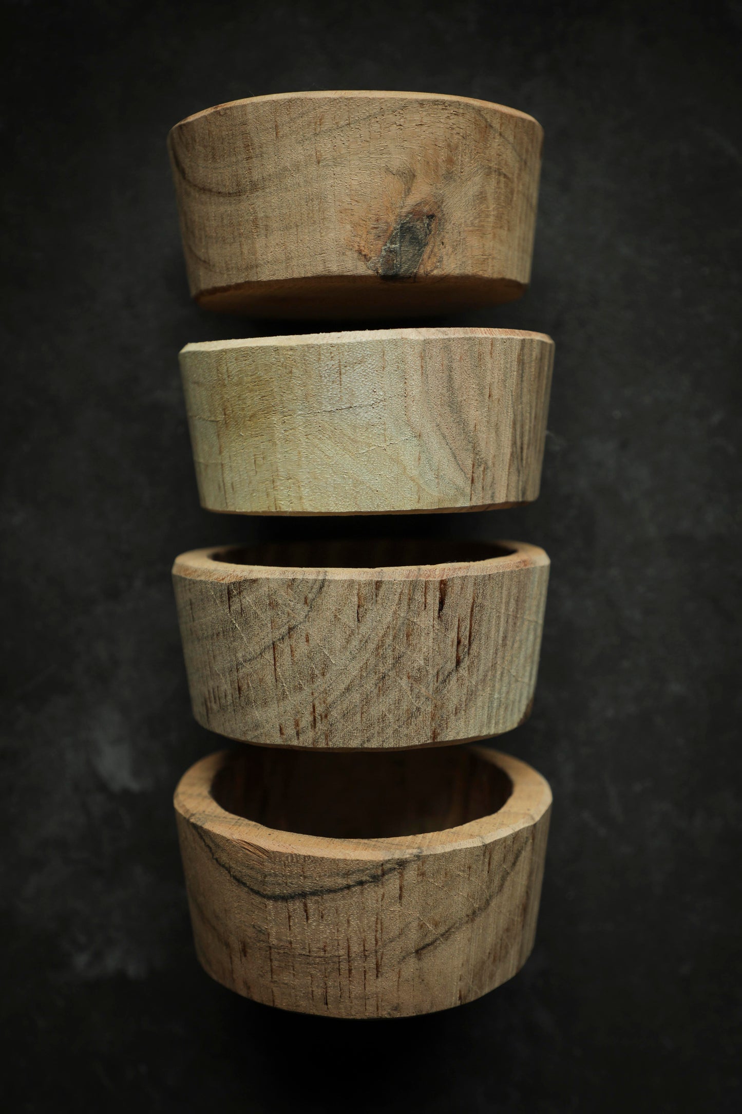 Hand-carved Primitive Bowls / SET of 5