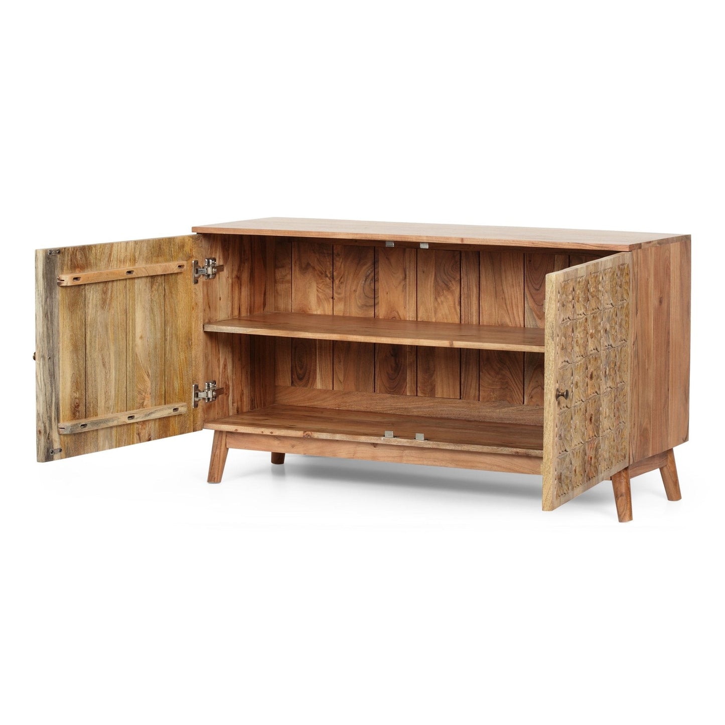 Floral Carved Handcrafted 2 Door Cabinet