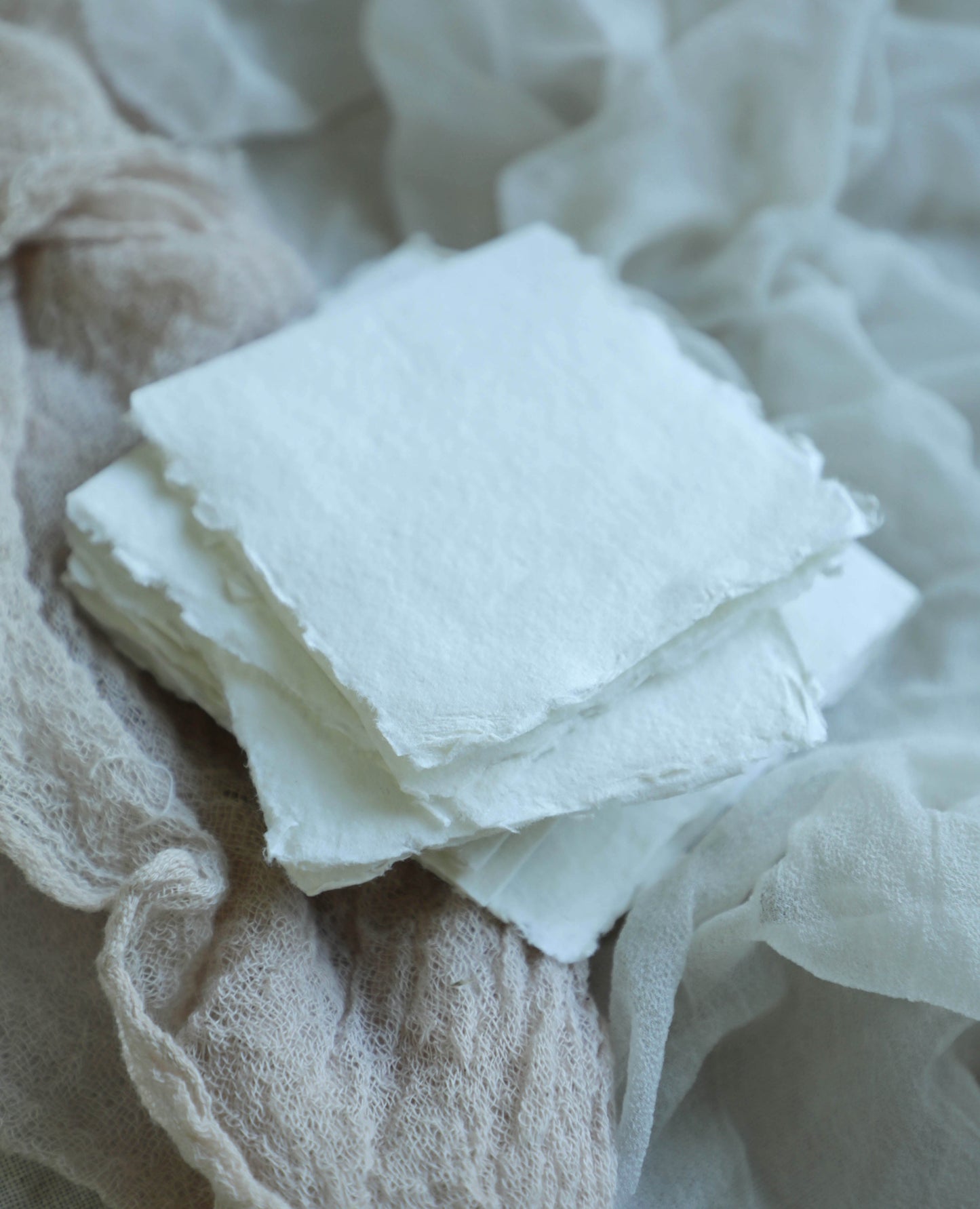 NOTE CARD SET & CARDS 3 x 3 {Natural White}
