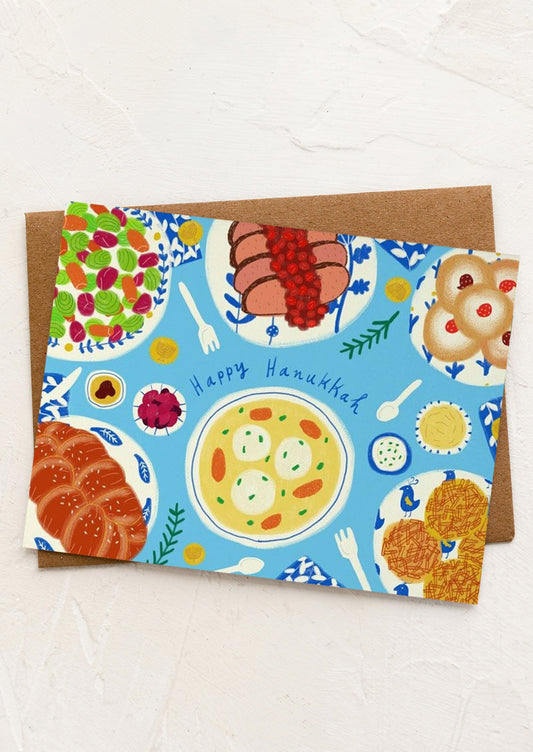 Hanukkah Tablescape Card
