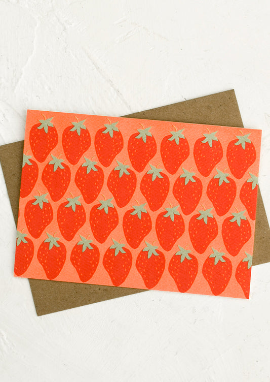 Strawberries Blank Card