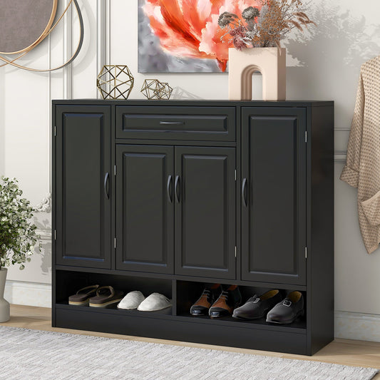 Hayes Shoe Cabinet with Sturdy Top Surface, Sideboard and Adjustable Shelves